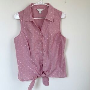 Christopher & Banks polka dot tie top